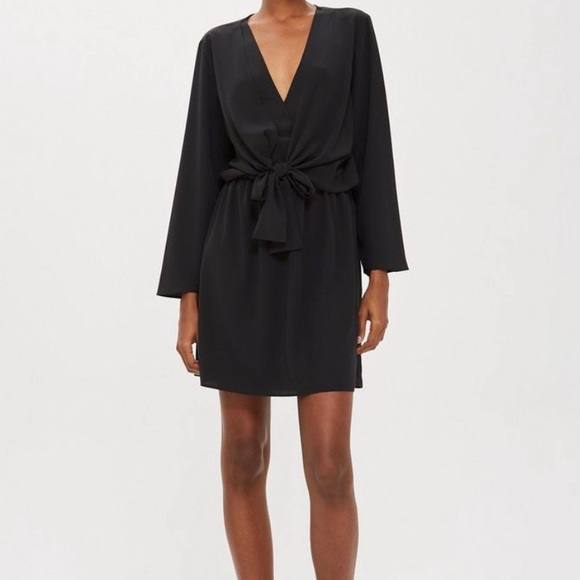 topshop knot front mini dress